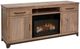 International Furniture Direct Natural Parota Brown 2-Drawer TV Stand-0