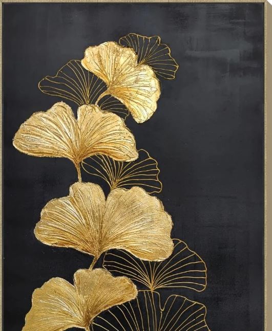 Classy Art 55" Hand Painted Textured Canvas in Frame Wall Art-1