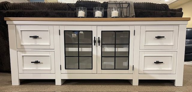 Natural/White Extra Large TV Stand - DISCONTINUED-0
