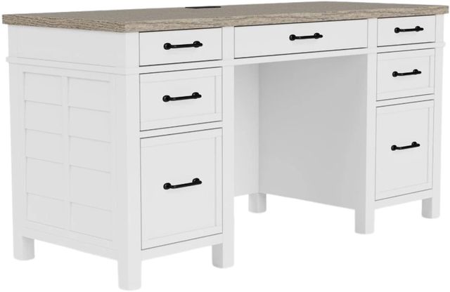 Riverside Furniture Finn Cloud Executive Desk with Fog Base-0