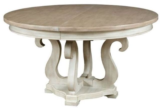 American Drew® Litchfield Sussex Round Dining Table with Off-White Base