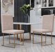 VIG Furniture Modrest Fowler 2-Piece Brass/Beige Dining Chair Set-1