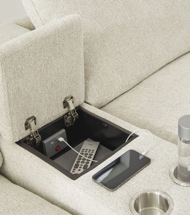 Signature Design by Ashley® Hartsdale 6-Piece Linen Reclining Sectional with Console-4