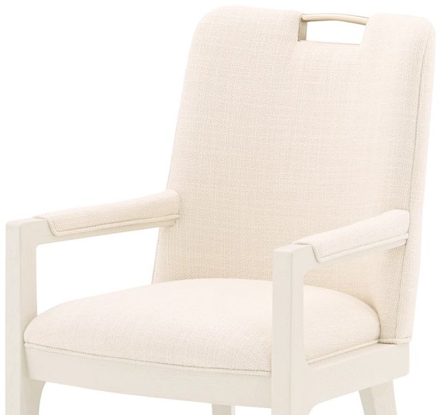 Michael Amini® Portrait White Alabaster White Dining Arm Chair-1
