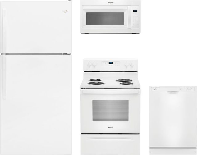 Whirlpool® 4 Piece White Kitchen Package-0