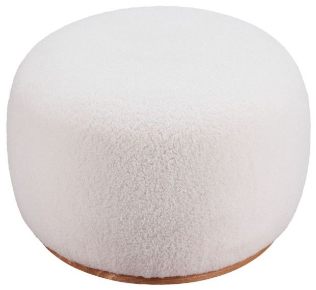 Zuo® Modern Amber Cream Ottoman-1