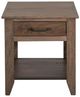 International Furniture Direct Natural Teca Brown End Table-1