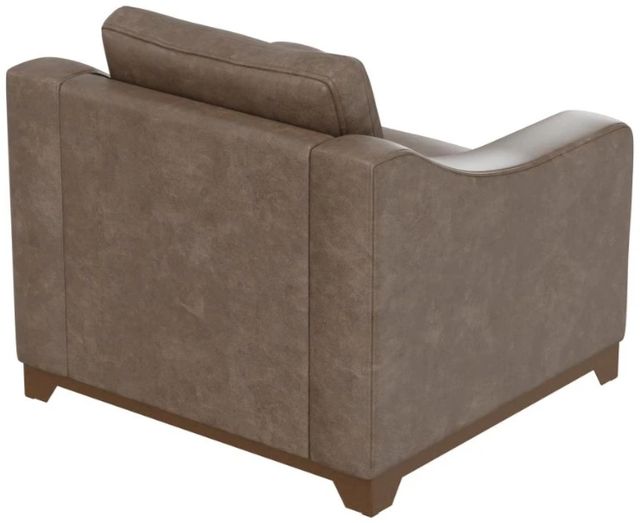 International Furniture Direct Natural Parota Brown Leather Accent Chair-3