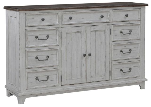 Liberty Furniture River Place Riverstone White/Tobacco Dresser-0