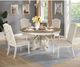 Furniture of America® Arcadia 5-Piece Antique White Round Dining Table Set with Brown Top -1