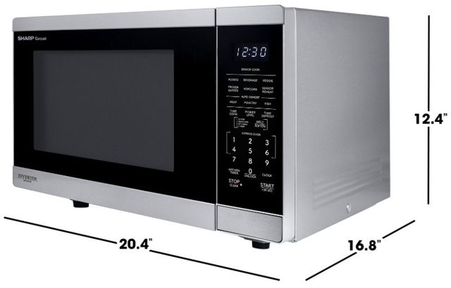 Sharp® 1.4 Cu. Ft. Stainless Steel Countertop Microwave-2