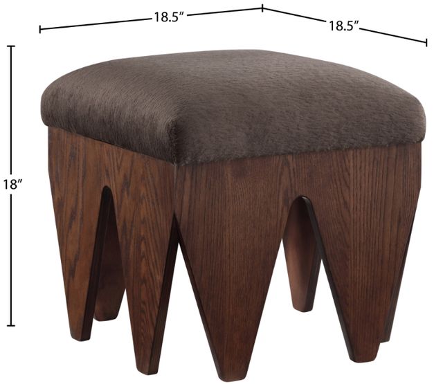 Meridian Furniture Altair Brown/Walnut Upholstered Bench-2