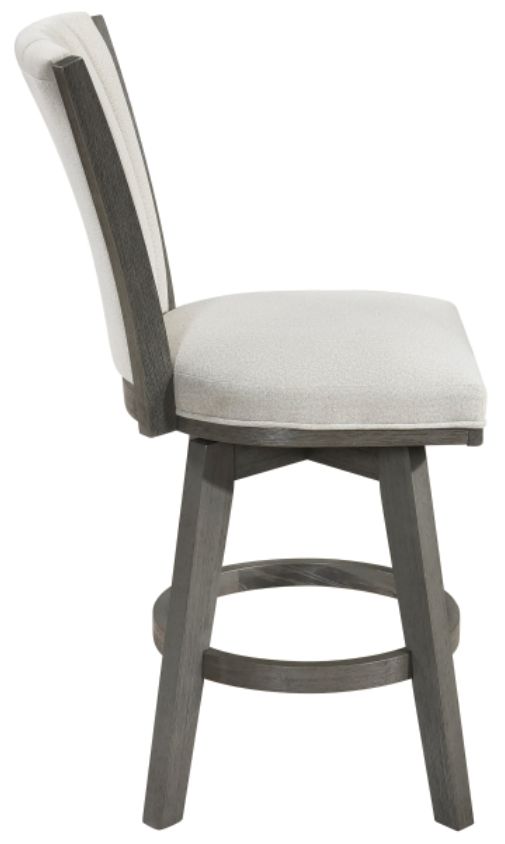 Homelegance® Corvallis Beige/Wire Brushed Gray Swivel Counter Height Chair-3
