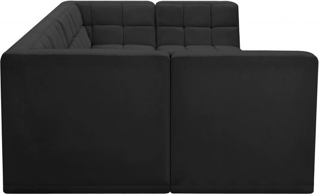 Meridian Furniture Relax 6-Piece Black Velvet Modular Sectional Set-2