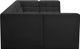Meridian Furniture Relax 6-Piece Black Velvet Modular Sectional Set-2