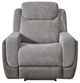 Corinthian Furniture Jenner Charcoal/Gray Power Recliner with Power Headrest -1