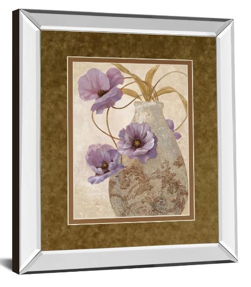 Classy Art Purple Sophistication II by Nan Mirror Framed Wall Art-1