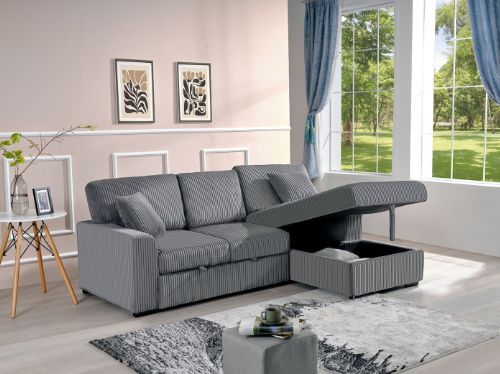 Milton Greens Stars 2-Piece Dark Gray Right Hand Facing Sectional with Pull-Out Bed-3