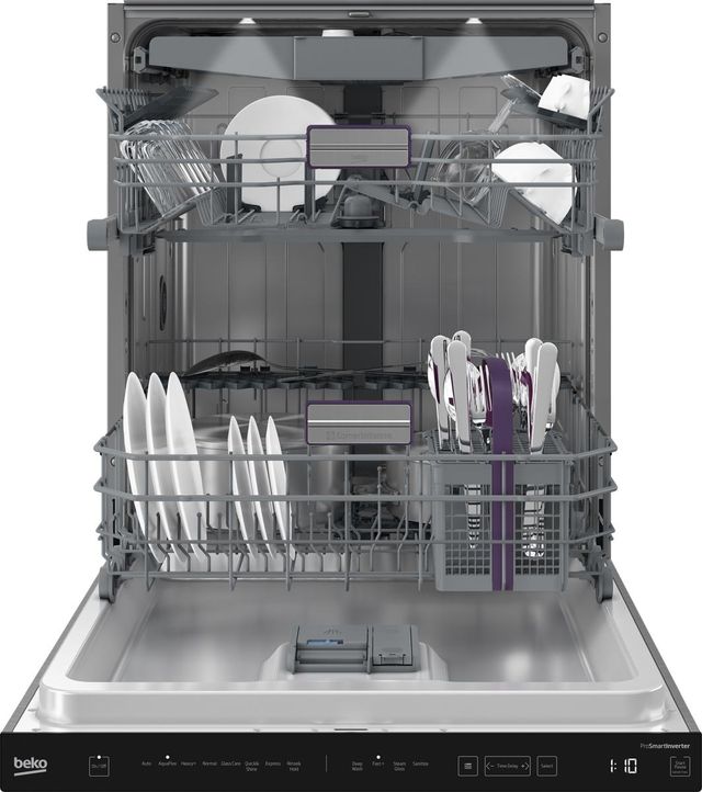 Beko 24" Fingerprint Free Stainless Steel Top Control Built In Dishwasher-1