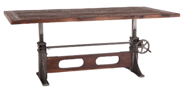 Home Trends & Design Manchester Natural Patina Adjustable Dining Table-0