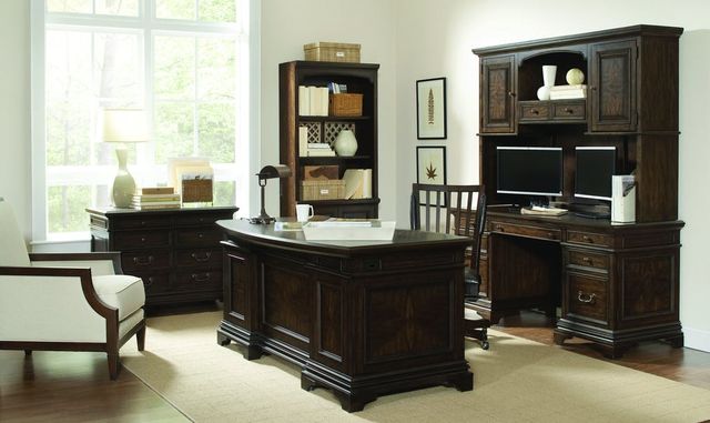 Aspenhome® Essex Molasses Brown 66" Curved Executive Desk-3
