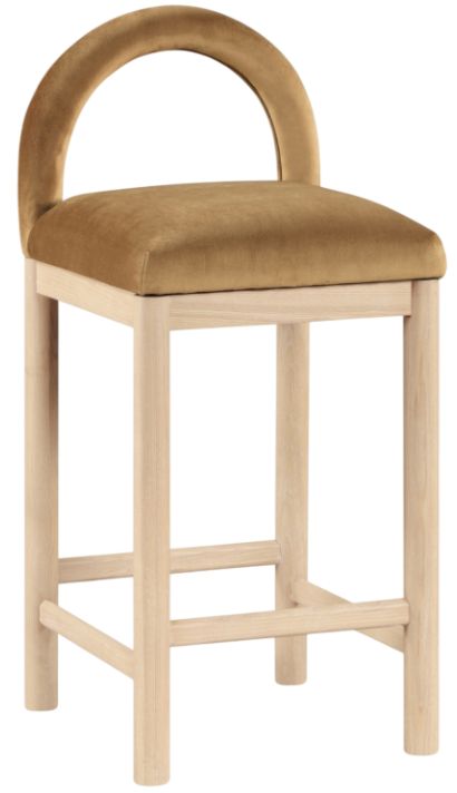 Meridian Furniture Conrad Natural/Saddle Upholstered Counter Stool-0