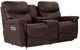La-Z-Boy® James Walnut Leather Power Reclining Loveseat with Console, Headrest, and Lumbar-0