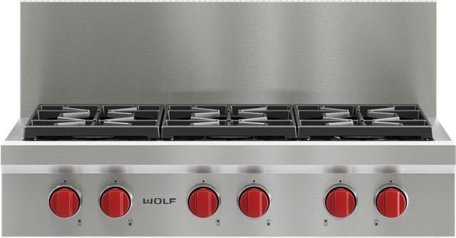 Wolf® 36" Stainless Steel Sealed Burner Rangetop Riser-1