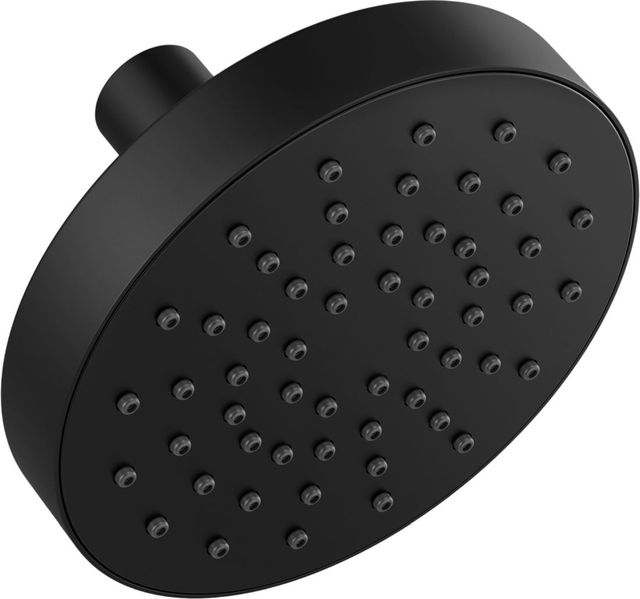 Brizo Essential™ Matte Black Linear Round Single-Function Wall Mount Shower Head-0