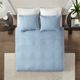 Olliix by Madison Park Blue Twin/Twin XL Quebec Reversible Coverlet Set-3