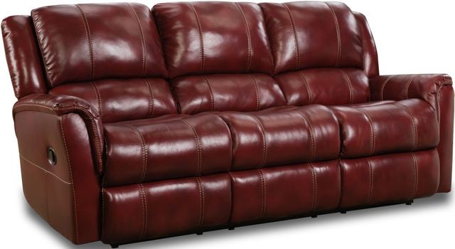 HomeStretch Red Double Reclining Sofa-0