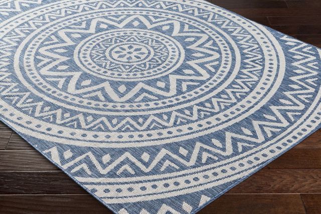 Surya Long Beach Ivory/Navy 5'x7' Area Rug-1