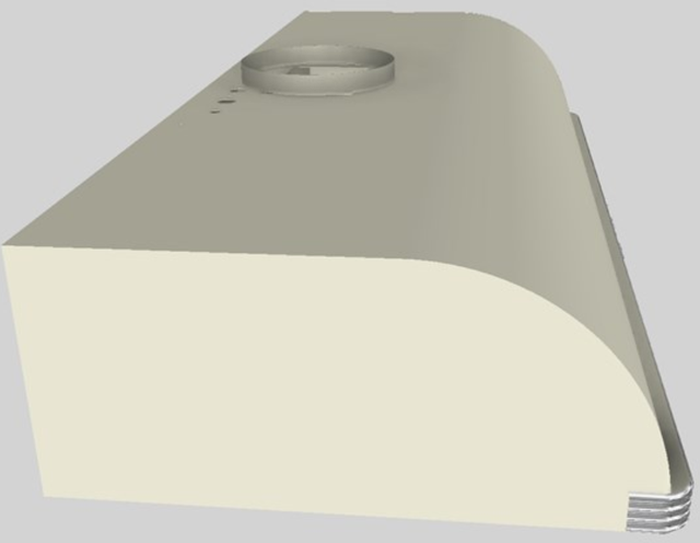 Vent-A-Hood® 48" Biscuit Retro Style Under Cabinet Range Hood-1