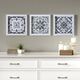 Olliix by Madison Park Montage 3 Black/White Printed Distressed Tile Pattern Decorative Box Wall Art Set-4