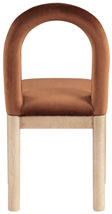 Meridian Furniture Conrad Cognac/Natural Upholstered Dining Side Chair-3