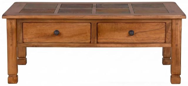 Sunny Designs™ Sedona Rustic Oak Slate Coffee Table -2