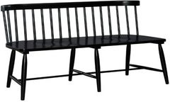 Liberty Furniture Capeside Cottage Porcelain Royal Black Spindle Back Dining Bench