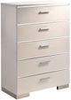 Furniture of America® Malte Chrome/White Chest-0