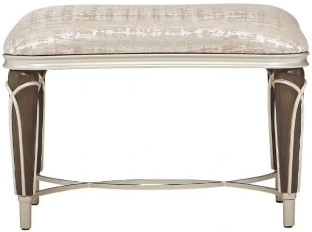 Michael Amini® Villa Cherie Beige/Hazelnut Ottoman-2