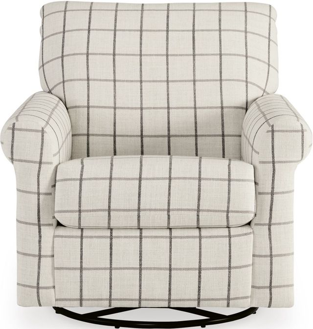 Benchcraft® Davinca Charcoal Swivel Glider Accent Chair-1