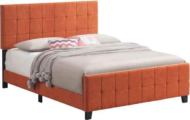 Coaster® Fairfield Orange Twin Upholstered Panel Bed-0