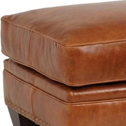 Smith Brothers Customizable 235 Leather Ottoman-1