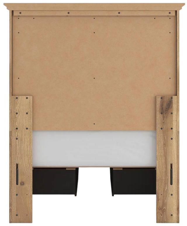 Signature Design by Ashley® Makidern Tan Twin Panel Bed with 4-Drawer Storage-4