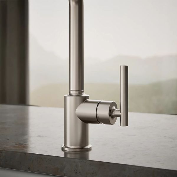 KOHLER® Purist® Vibrant Stainless Single-Handle Kitchen Sink Faucet-4
