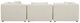 Moe's Home Collection Lowtide Lounge 4-Piece Warm White Modular Sectional and Ottoman-3