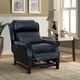 BarcaLounger® Thornfield Shoreham Blue Leather Manual Recliner-3