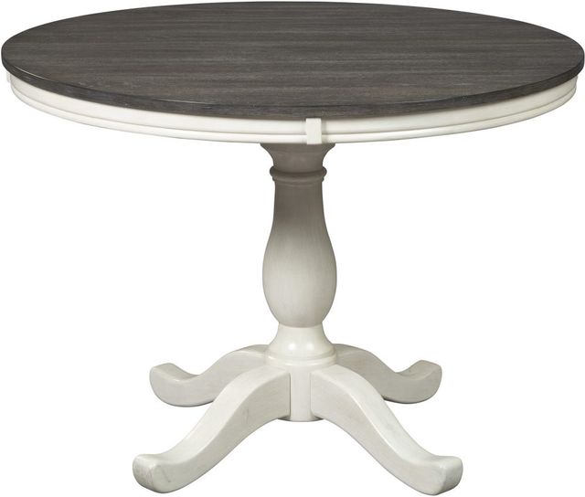 Signature Design by Ashley® Nelling Dark Brown Dining Room Table with White Base-0