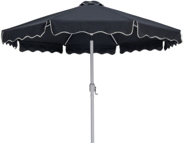 Meridian Furniture Amalfi Black/White Aluminum Outdoor Patio Umbrella-0