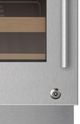 Sub-Zero® Designer 24" Stainless Steel Left Hinge Undercounter Refrigerator Glass Door Panel Kit with Tubular Handle and Lock-1