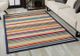 KAS Rugs Calla Ivory/Multi Stripes 5'x7' Area Rug-4